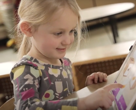 MEFS app child with tablet